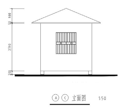 集装箱式活动住宅修正方案外观方案二AC立面图