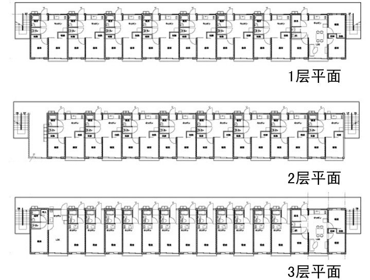 女川集装箱集合住宅平面设计图,集装箱房屋,集装箱活动房,住人集装箱,集装箱建筑