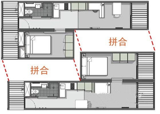 澳洲国立大学集装箱宿舍室内照片,集装箱房屋,集装箱活动房,住人集装箱,集装箱住宅,集装箱建筑