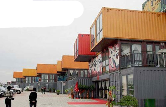 天津北塘集装箱海鲜街,集装箱房屋,集装箱建筑,集装箱住宅,集装箱活动房,住人集装箱