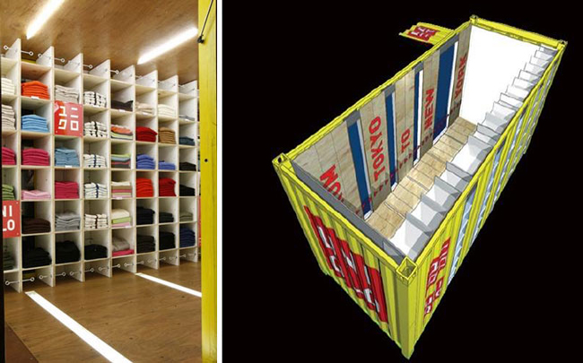 LOT-EK 设计的 Uniqlo 零售店,集装箱房屋,集装箱建筑,集装箱住宅,集装箱活动房,住人集装箱