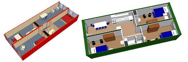 Tempohousing 的多箱体套间,集装箱房屋,集装箱建筑,集装箱住宅,集装箱活动房,住人集装箱