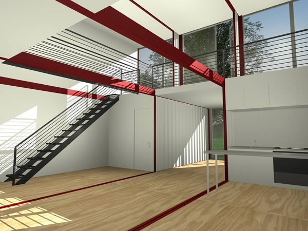 CHK 3×3 模型,集装箱房屋,集装箱建筑,集装箱住宅,集装箱活动房,住人集装箱