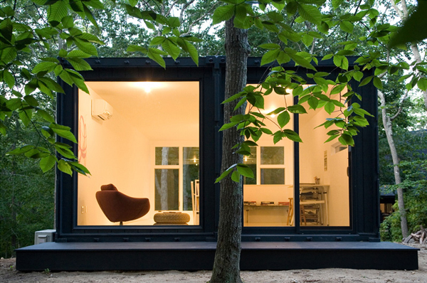 由 Maziar Behrooz Architecture 设计的美国阿默甘西特（Amagansett）集装箱工作室,集装箱房屋,集装箱建筑,集装箱住宅,集装箱活动房,住人集装箱