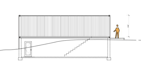 由 Maziar Behrooz Architecture 设计的美国阿默甘西特（Amagansett）集装箱工作室,集装箱房屋,集装箱建筑,集装箱住宅,集装箱活动房,住人集装箱