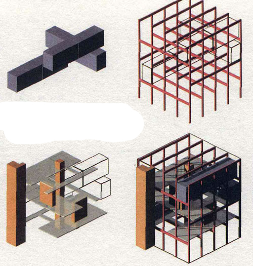 盒子建筑模型上的重建