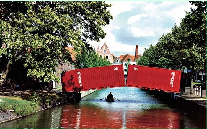 荷兰霍恩河集装箱桥