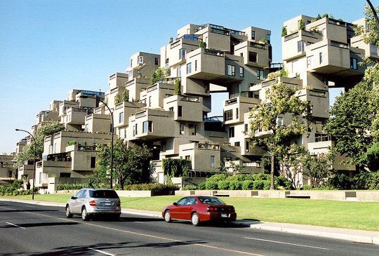 蒙特利尔住宅67外观,模块化建筑