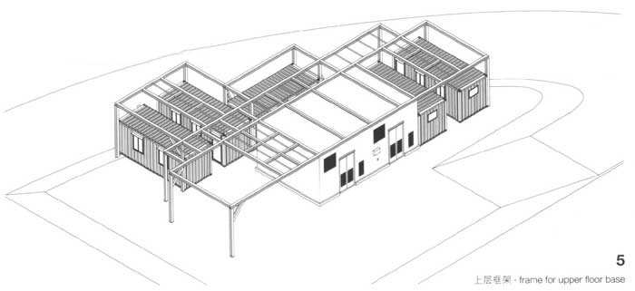 上层框架,集装箱建筑设计图,集装箱房屋,集装箱住宅,集装箱活动房,住人集装箱