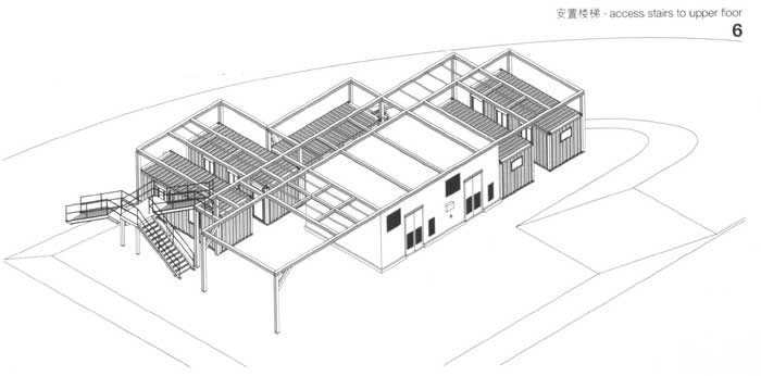 安置楼梯,集装箱建筑设计图,集装箱房屋,集装箱住宅,集装箱活动房,住人集装箱