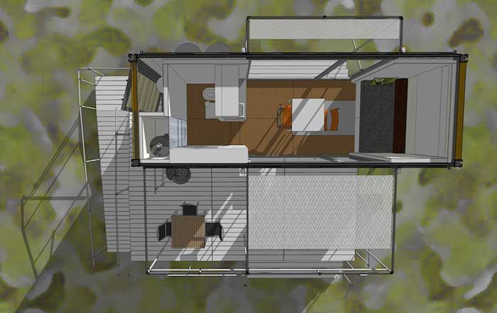 Sunset Idea House 的建筑设计图,集装箱活动房,住人集装箱房屋,二手集装箱